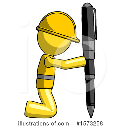 Royalty-Free (RF) Yellow Design Mascot Clipart Illustration by Leo Blanchette - Stock Sample #1573258