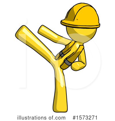Royalty-Free (RF) Yellow Design Mascot Clipart Illustration by Leo Blanchette - Stock Sample #1573271