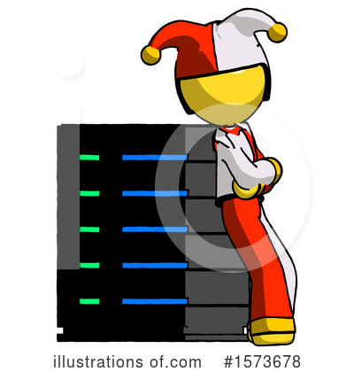 Royalty-Free (RF) Yellow Design Mascot Clipart Illustration by Leo Blanchette - Stock Sample #1573678