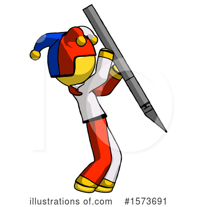 Royalty-Free (RF) Yellow Design Mascot Clipart Illustration by Leo Blanchette - Stock Sample #1573691