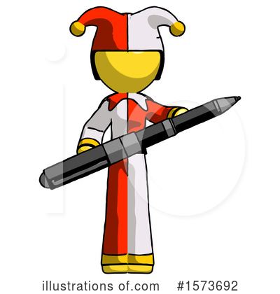 Royalty-Free (RF) Yellow Design Mascot Clipart Illustration by Leo Blanchette - Stock Sample #1573692