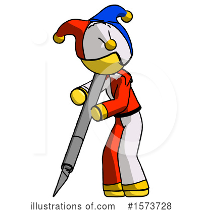 Royalty-Free (RF) Yellow Design Mascot Clipart Illustration by Leo Blanchette - Stock Sample #1573728