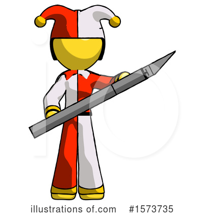 Royalty-Free (RF) Yellow Design Mascot Clipart Illustration by Leo Blanchette - Stock Sample #1573735