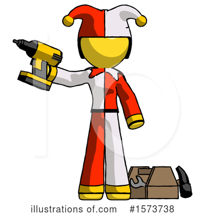 Royalty-Free (RF) Yellow Design Mascot Clipart Illustration by Leo Blanchette - Stock Sample #1573738