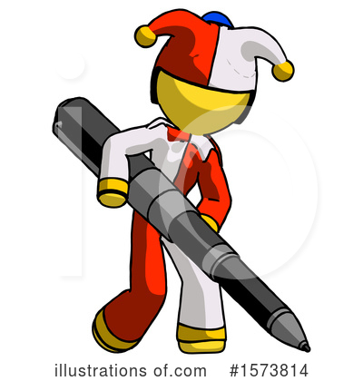 Royalty-Free (RF) Yellow Design Mascot Clipart Illustration by Leo Blanchette - Stock Sample #1573814