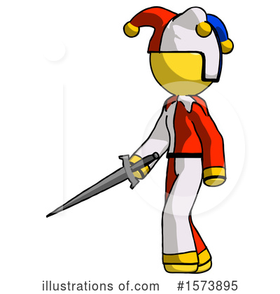 Royalty-Free (RF) Yellow Design Mascot Clipart Illustration by Leo Blanchette - Stock Sample #1573895