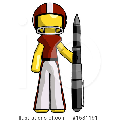 Royalty-Free (RF) Yellow Design Mascot Clipart Illustration by Leo Blanchette - Stock Sample #1581191