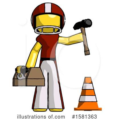 Royalty-Free (RF) Yellow Design Mascot Clipart Illustration by Leo Blanchette - Stock Sample #1581363