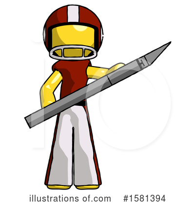 Royalty-Free (RF) Yellow Design Mascot Clipart Illustration by Leo Blanchette - Stock Sample #1581394