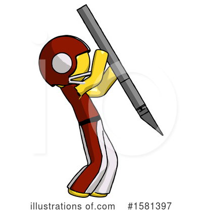 Royalty-Free (RF) Yellow Design Mascot Clipart Illustration by Leo Blanchette - Stock Sample #1581397