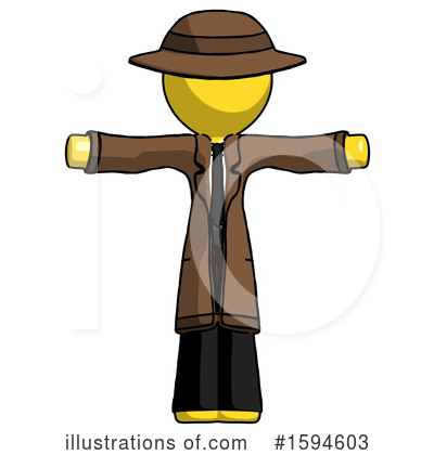Royalty-Free (RF) Yellow Design Mascot Clipart Illustration by Leo Blanchette - Stock Sample #1594603