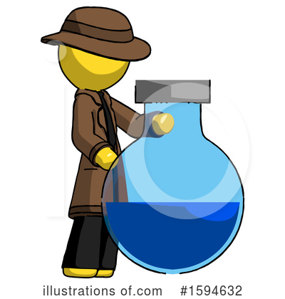 Royalty-Free (RF) Yellow Design Mascot Clipart Illustration by Leo Blanchette - Stock Sample #1594632