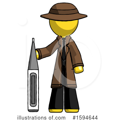Royalty-Free (RF) Yellow Design Mascot Clipart Illustration by Leo Blanchette - Stock Sample #1594644