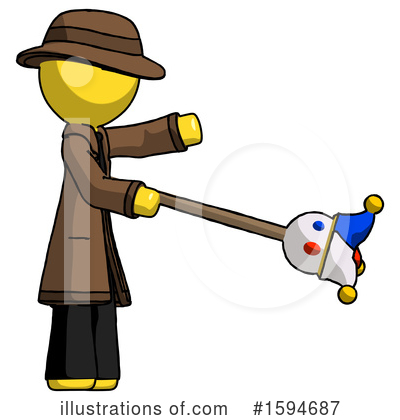 Royalty-Free (RF) Yellow Design Mascot Clipart Illustration by Leo Blanchette - Stock Sample #1594687