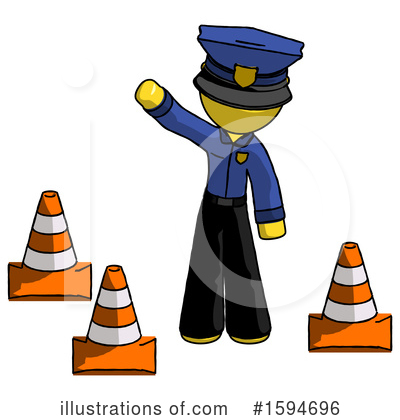 Royalty-Free (RF) Yellow Design Mascot Clipart Illustration by Leo Blanchette - Stock Sample #1594696