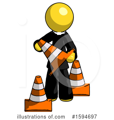 Royalty-Free (RF) Yellow Design Mascot Clipart Illustration by Leo Blanchette - Stock Sample #1594697