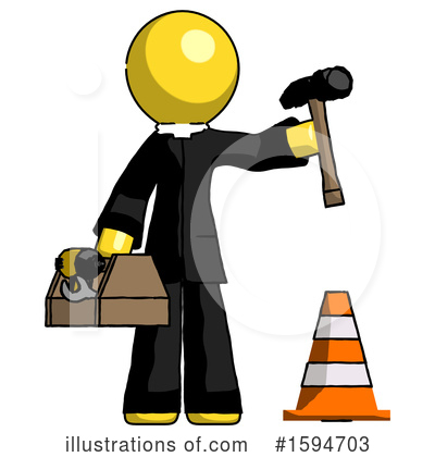 Royalty-Free (RF) Yellow Design Mascot Clipart Illustration by Leo Blanchette - Stock Sample #1594703