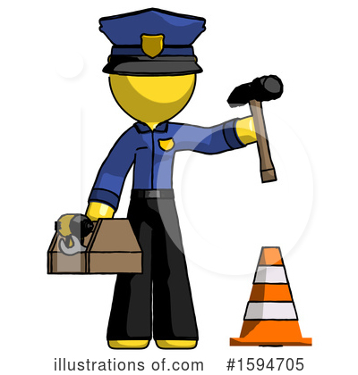 Royalty-Free (RF) Yellow Design Mascot Clipart Illustration by Leo Blanchette - Stock Sample #1594705