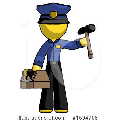 Royalty-Free (RF) Yellow Design Mascot Clipart Illustration by Leo Blanchette - Stock Sample #1594708