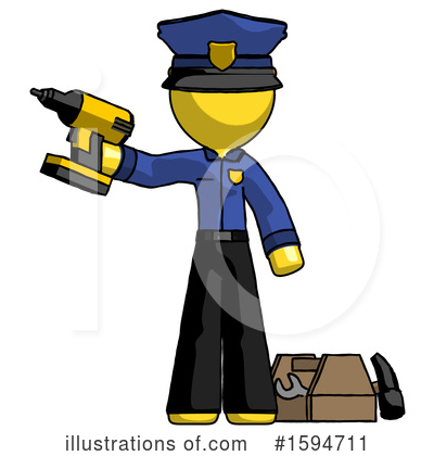 Royalty-Free (RF) Yellow Design Mascot Clipart Illustration by Leo Blanchette - Stock Sample #1594711
