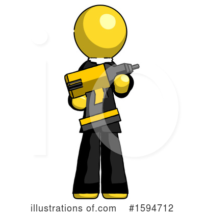 Royalty-Free (RF) Yellow Design Mascot Clipart Illustration by Leo Blanchette - Stock Sample #1594712