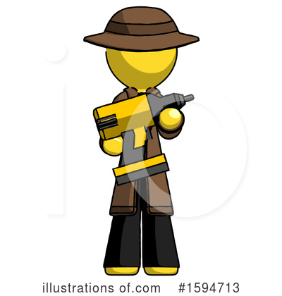 Royalty-Free (RF) Yellow Design Mascot Clipart Illustration by Leo Blanchette - Stock Sample #1594713