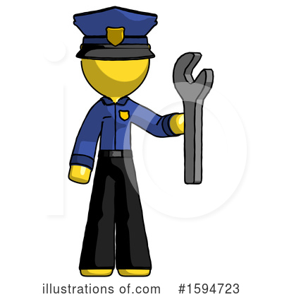 Royalty-Free (RF) Yellow Design Mascot Clipart Illustration by Leo Blanchette - Stock Sample #1594723
