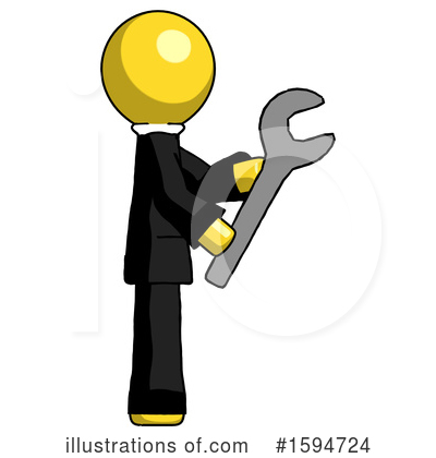 Royalty-Free (RF) Yellow Design Mascot Clipart Illustration by Leo Blanchette - Stock Sample #1594724