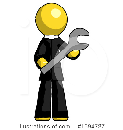 Royalty-Free (RF) Yellow Design Mascot Clipart Illustration by Leo Blanchette - Stock Sample #1594727