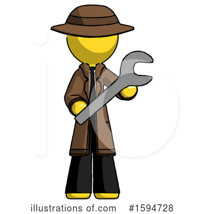 Royalty-Free (RF) Yellow Design Mascot Clipart Illustration by Leo Blanchette - Stock Sample #1594728