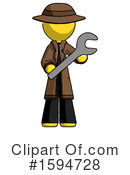 Yellow Design Mascot Clipart #1594728 by Leo Blanchette