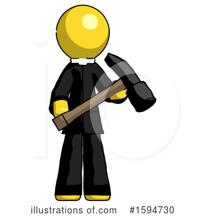 Royalty-Free (RF) Yellow Design Mascot Clipart Illustration by Leo Blanchette - Stock Sample #1594730