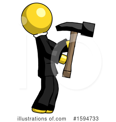Royalty-Free (RF) Yellow Design Mascot Clipart Illustration by Leo Blanchette - Stock Sample #1594733