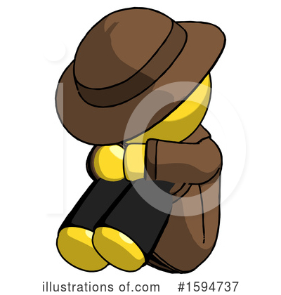 Royalty-Free (RF) Yellow Design Mascot Clipart Illustration by Leo Blanchette - Stock Sample #1594737