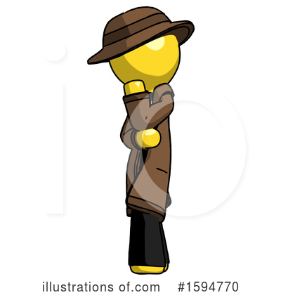 Royalty-Free (RF) Yellow Design Mascot Clipart Illustration by Leo Blanchette - Stock Sample #1594770