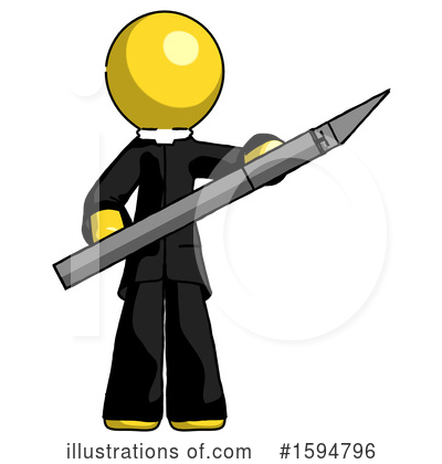 Royalty-Free (RF) Yellow Design Mascot Clipart Illustration by Leo Blanchette - Stock Sample #1594796