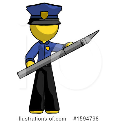 Royalty-Free (RF) Yellow Design Mascot Clipart Illustration by Leo Blanchette - Stock Sample #1594798