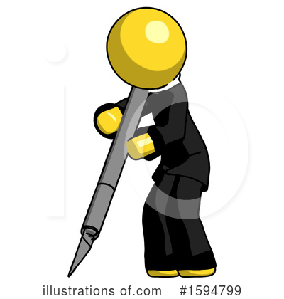 Royalty-Free (RF) Yellow Design Mascot Clipart Illustration by Leo Blanchette - Stock Sample #1594799