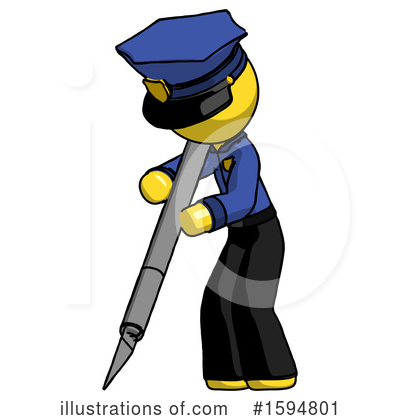 Royalty-Free (RF) Yellow Design Mascot Clipart Illustration by Leo Blanchette - Stock Sample #1594801