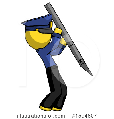 Royalty-Free (RF) Yellow Design Mascot Clipart Illustration by Leo Blanchette - Stock Sample #1594807