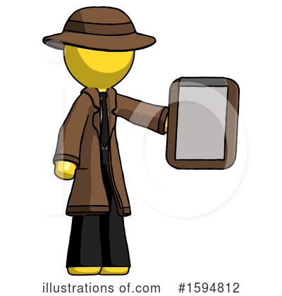 Royalty-Free (RF) Yellow Design Mascot Clipart Illustration by Leo Blanchette - Stock Sample #1594812