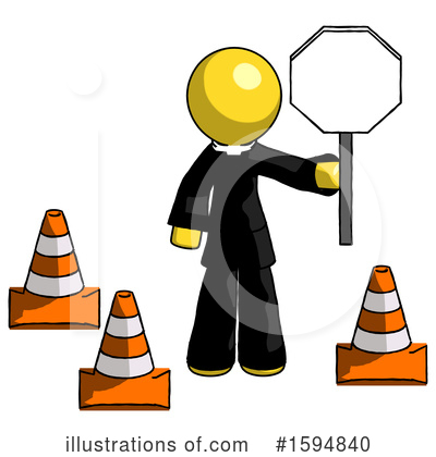Royalty-Free (RF) Yellow Design Mascot Clipart Illustration by Leo Blanchette - Stock Sample #1594840
