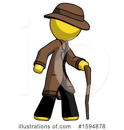 Royalty-Free (RF) Yellow Design Mascot Clipart Illustration by Leo Blanchette - Stock Sample #1594878