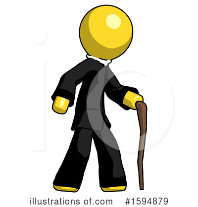 Royalty-Free (RF) Yellow Design Mascot Clipart Illustration by Leo Blanchette - Stock Sample #1594879