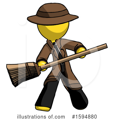 Royalty-Free (RF) Yellow Design Mascot Clipart Illustration by Leo Blanchette - Stock Sample #1594880