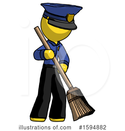 Royalty-Free (RF) Yellow Design Mascot Clipart Illustration by Leo Blanchette - Stock Sample #1594882