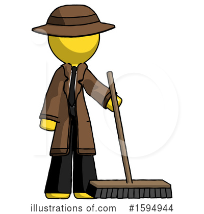 Royalty-Free (RF) Yellow Design Mascot Clipart Illustration by Leo Blanchette - Stock Sample #1594944