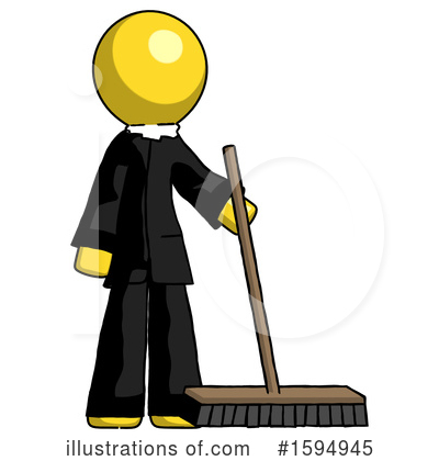 Royalty-Free (RF) Yellow Design Mascot Clipart Illustration by Leo Blanchette - Stock Sample #1594945