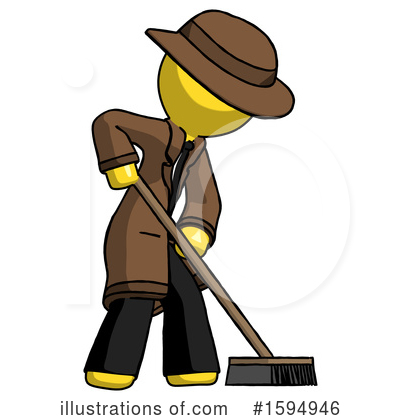 Royalty-Free (RF) Yellow Design Mascot Clipart Illustration by Leo Blanchette - Stock Sample #1594946