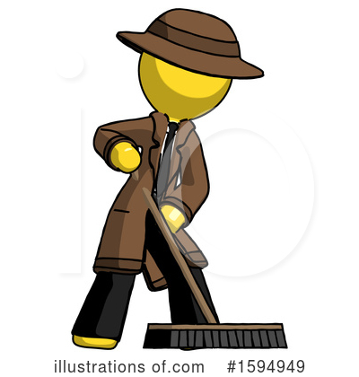 Royalty-Free (RF) Yellow Design Mascot Clipart Illustration by Leo Blanchette - Stock Sample #1594949